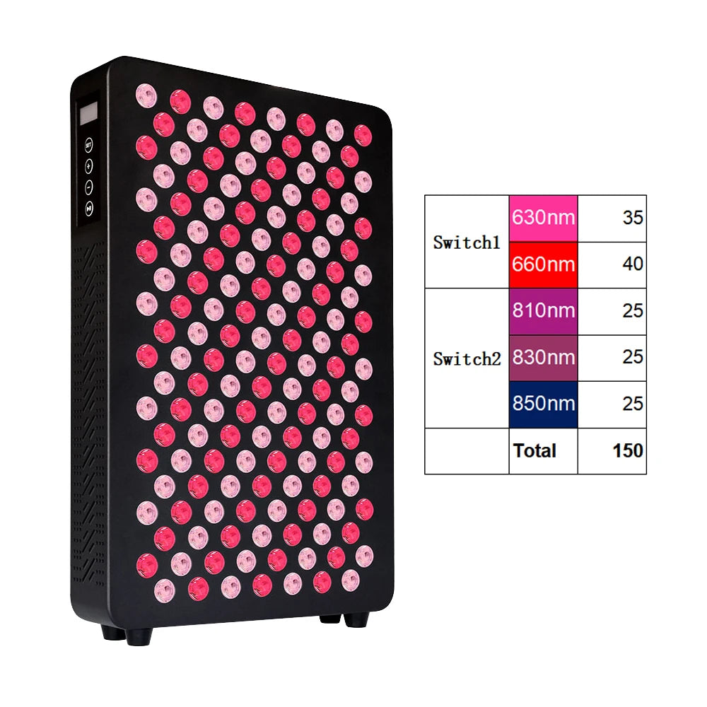 Red Light Therapy Black LED Panel for Skin Rejuvenation